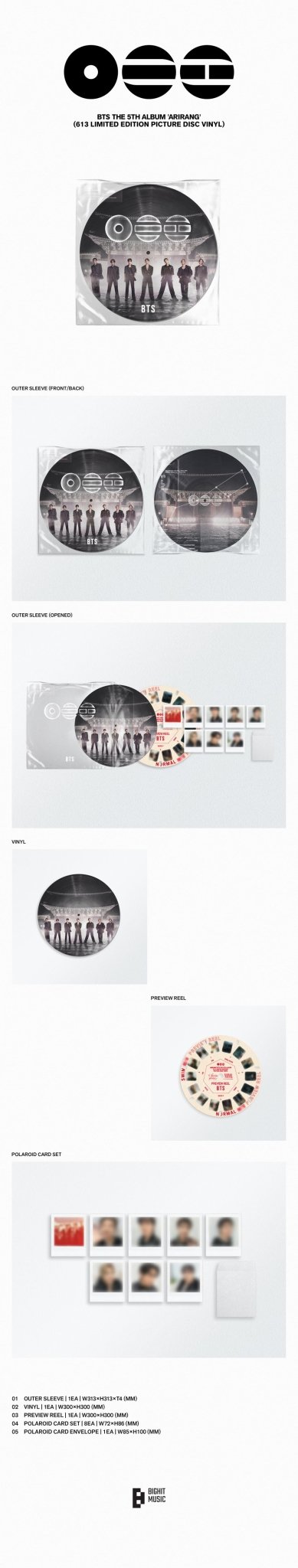 (Pre Order) BTS - Arirang [613 Limited Edition Picture Disc Vinyl] - KPop Idol