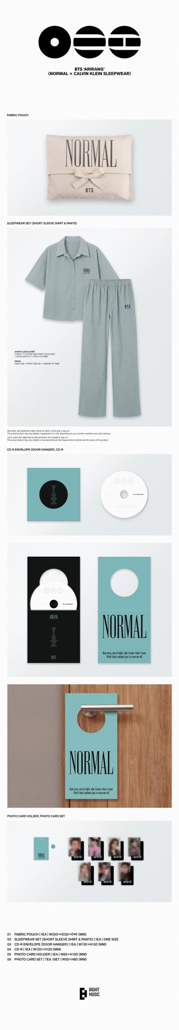 (Pre Order) BTS - Arirang: NORMAL x Calvin Klein Sleepwear - KPop Idol