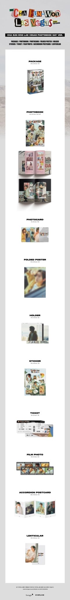 (Pre Order) Cha Eun Woo - Las Vegas Photobook (version choice) with Music Korea POB - KPop Idol