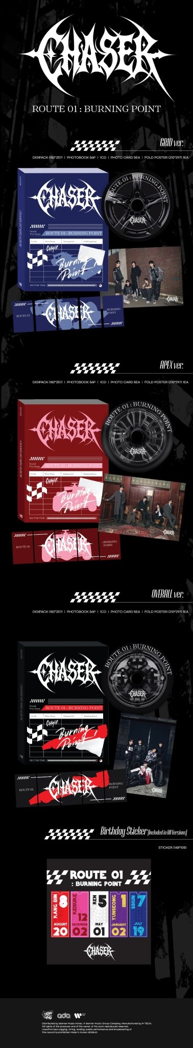(Pre Order) Chaser - Route 01: Burning Point - KPop Idol