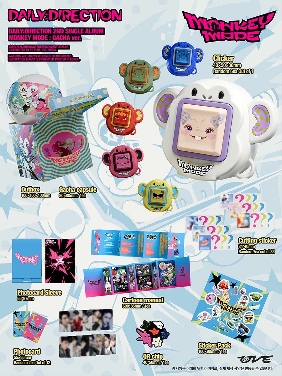 (Pre Order) Daily:Direction - Monkey Mode - KPop Idol
