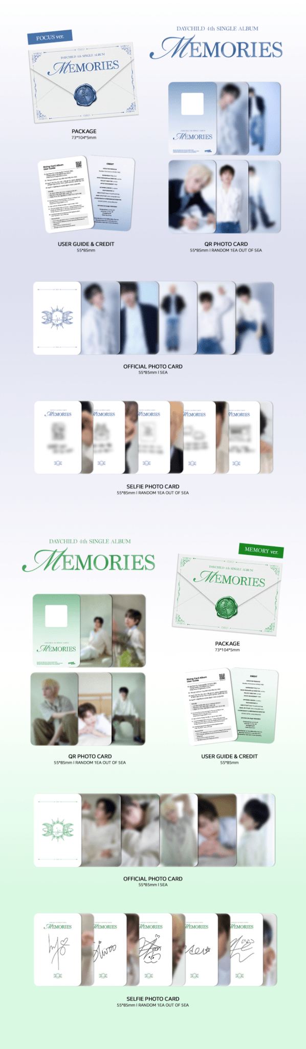 (Pre Order) DayChild - Memorise: Envelope Ver. - KPop Idol