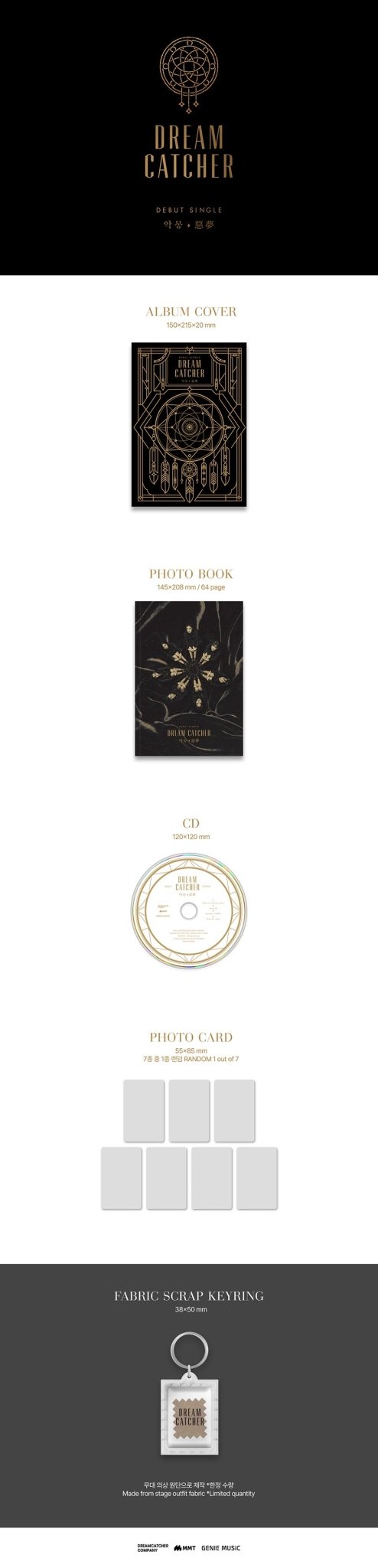 (Pre Order) Dreamcatcher - Nightmare ( Debut Single Repackage) - KPop Idol