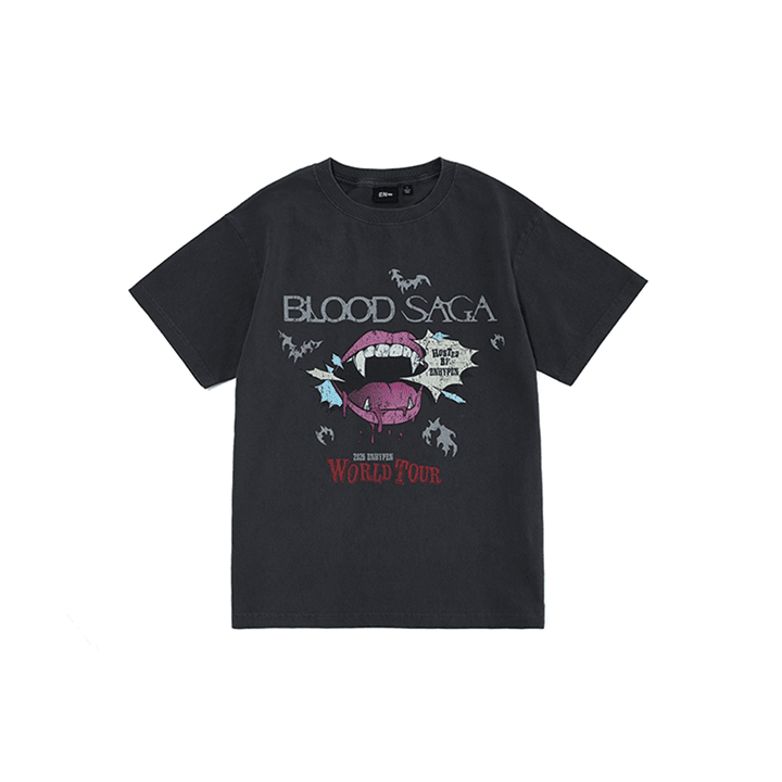 (Pre Order) Enhypen - Blood Saga Tour Official MD: Charcoal T.Shirt - KPop Idol