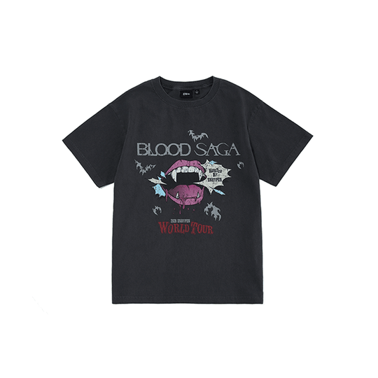 (Pre Order) Enhypen - Blood Saga Tour Official MD: Charcoal T.Shirt