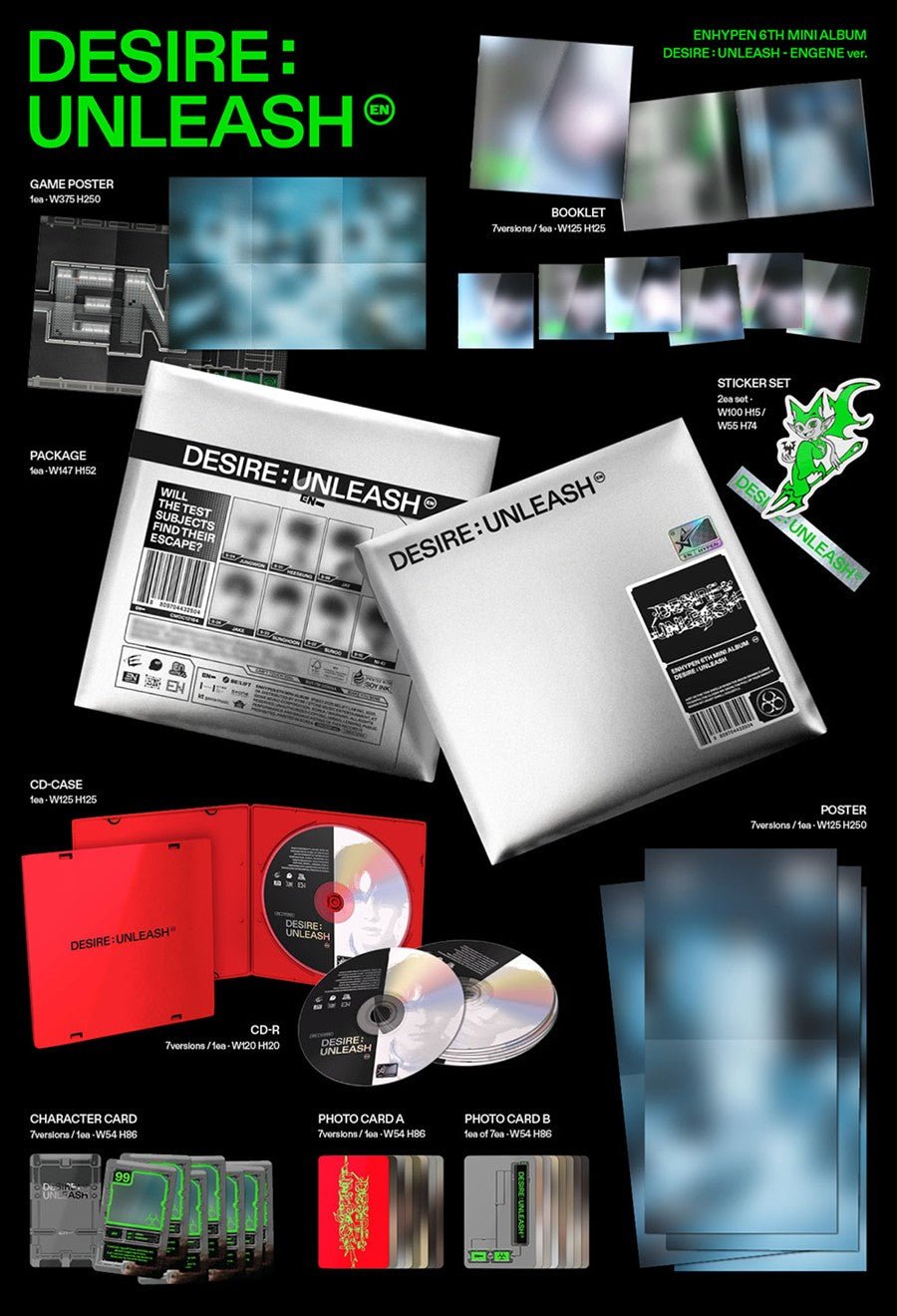 (Pre Order) Enhypen - Desire: Unleash Engene Version with Weverse POB - KPop Idol