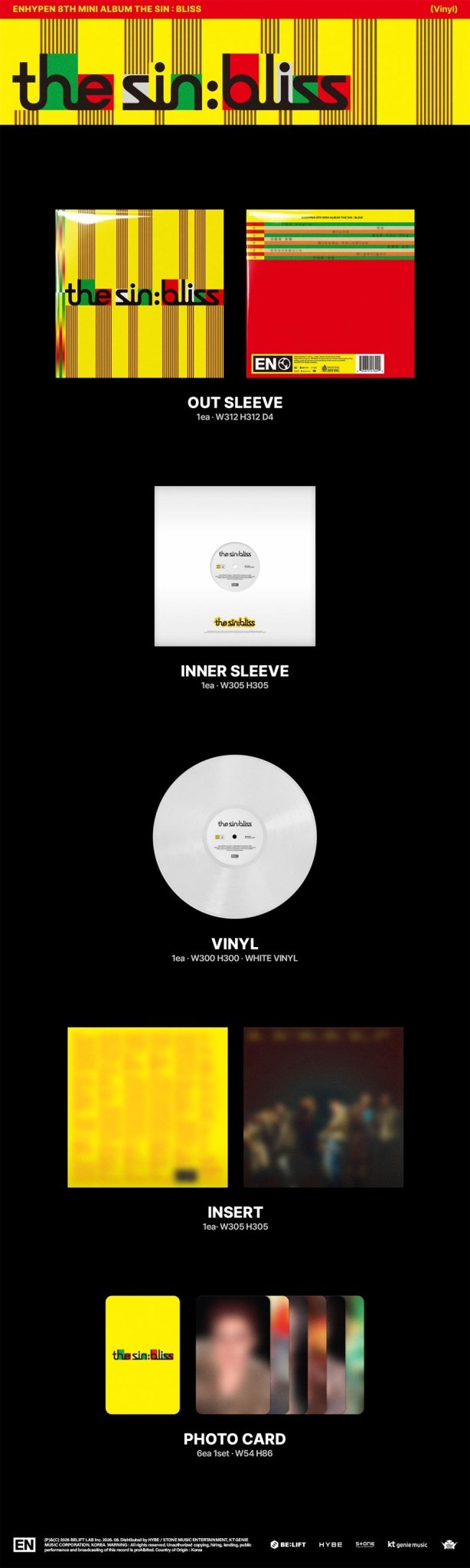 (Pre Order) Enhypen - The Sin: Bliss - LP/Vinyl - KPop Idol