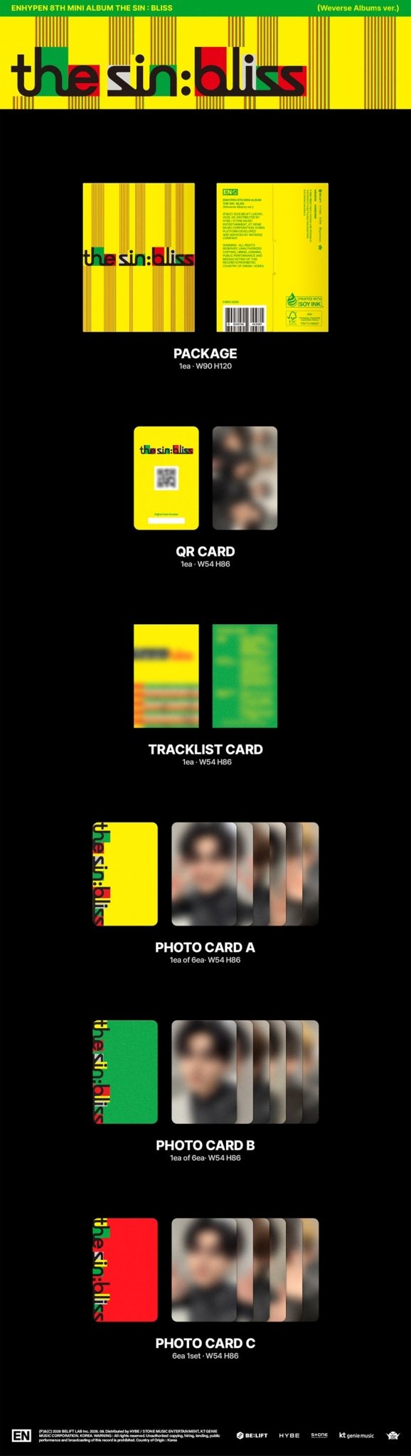 (Pre Order) Enhypen - The Sin: Bliss - Weverse Album - KPop Idol