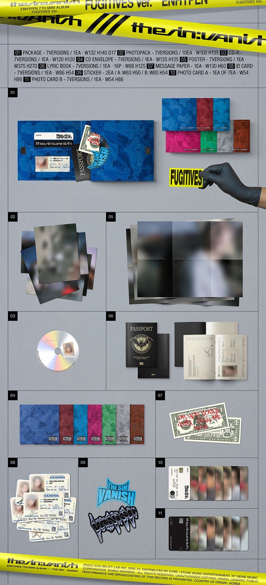 (Pre Order) Enhypen - The Sin: Vanish Fugitives Version - KPop Idol