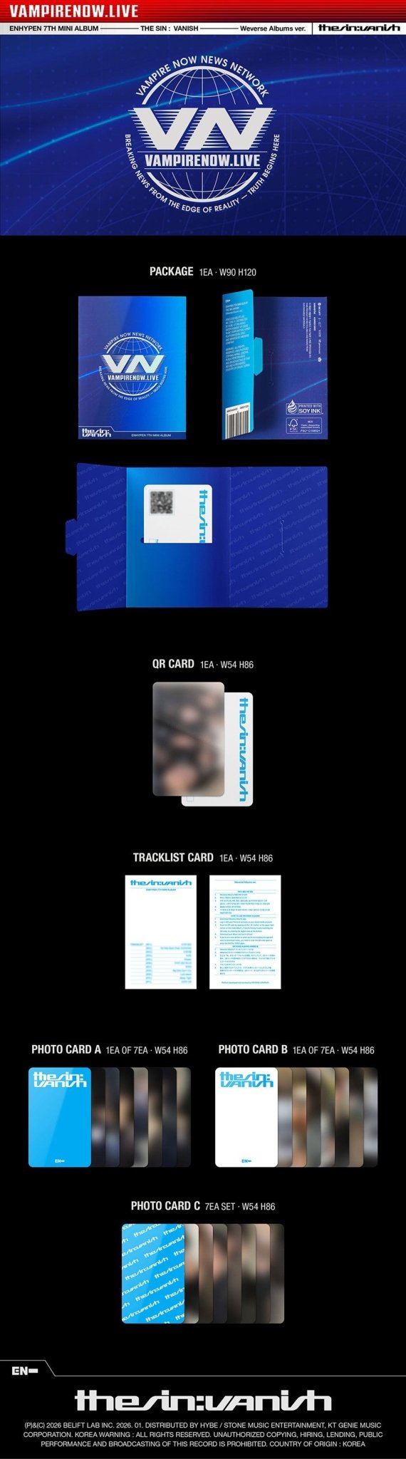 (Pre Order) Enhypen - The Sin: Vanish Weverse Album - KPop Idol