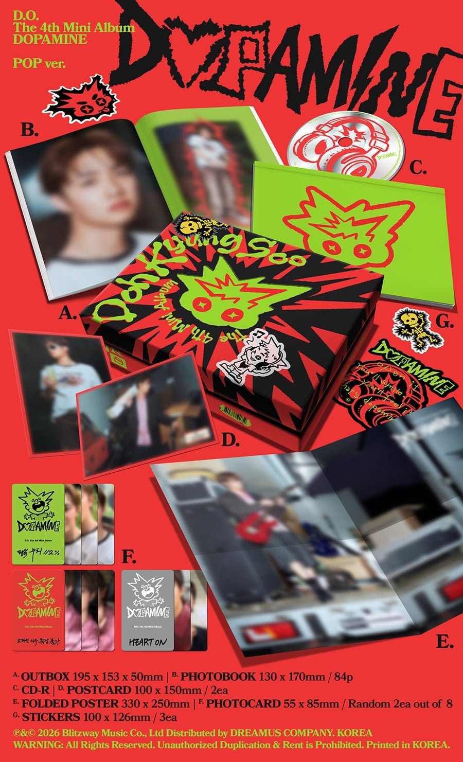(Pre Order) EXO D.O - Dopamine: POP Ver. - KPop Idol