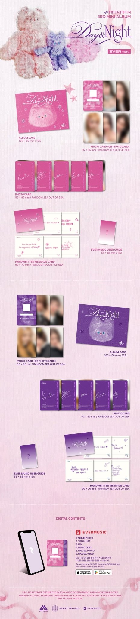 (Pre Order) FiftyFifty - Day & Night : Ever Version (version choice) - KPop Idol