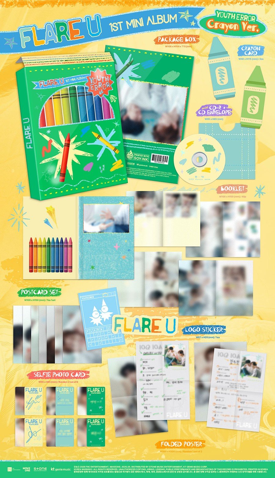 (Pre Order) Flare U - Youth Error: Crayon Ver. - KPop Idol