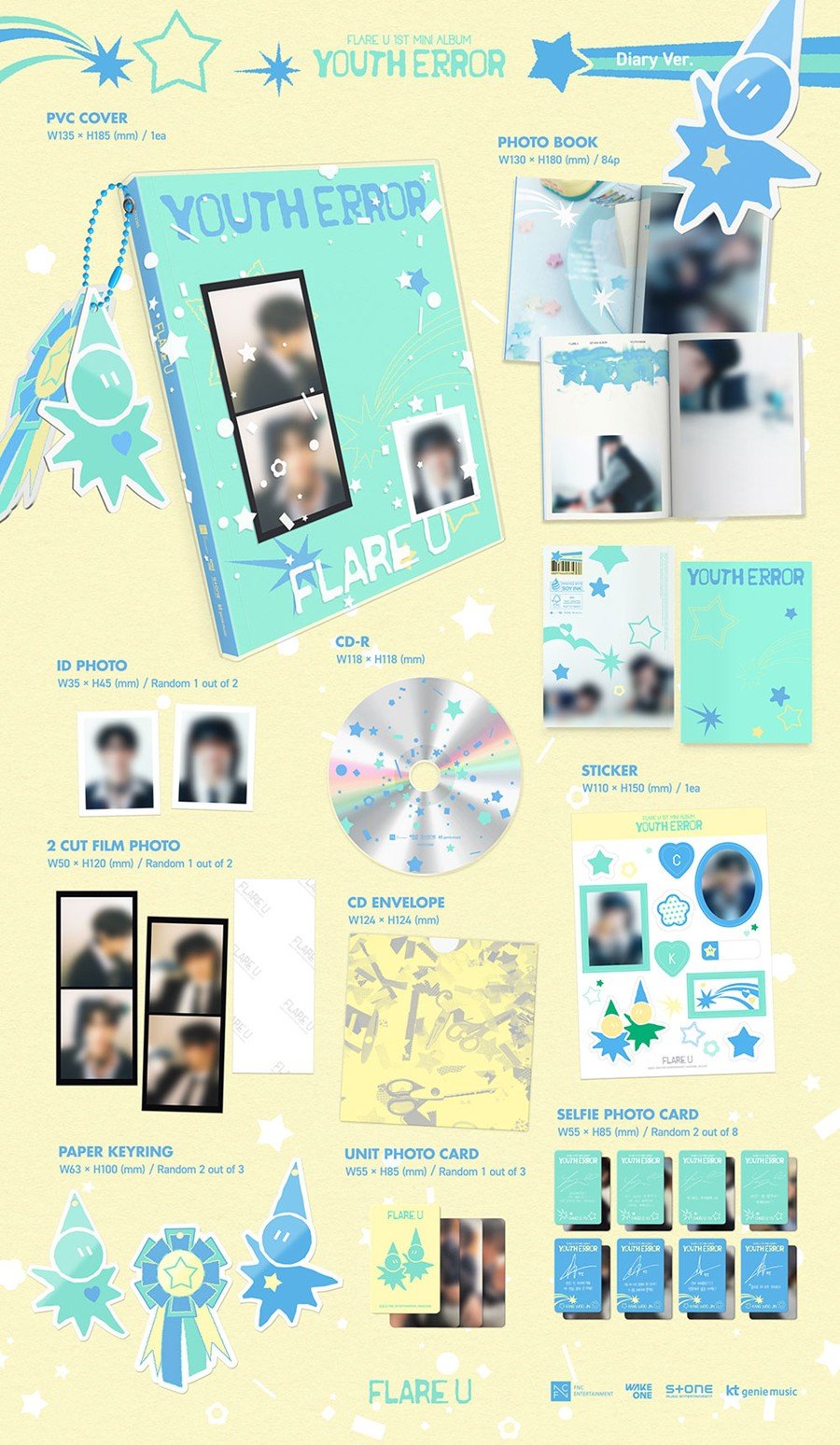 (Pre Order) Flare U - Youth Error: Diary Ver. - KPop Idol