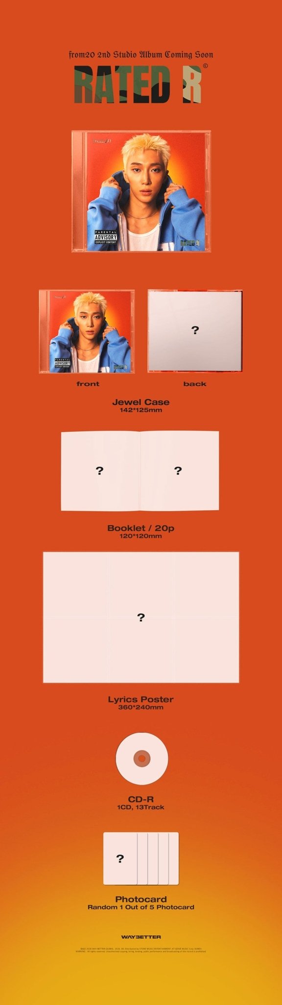 (Pre Order) from20 - Rated R - KPop Idol
