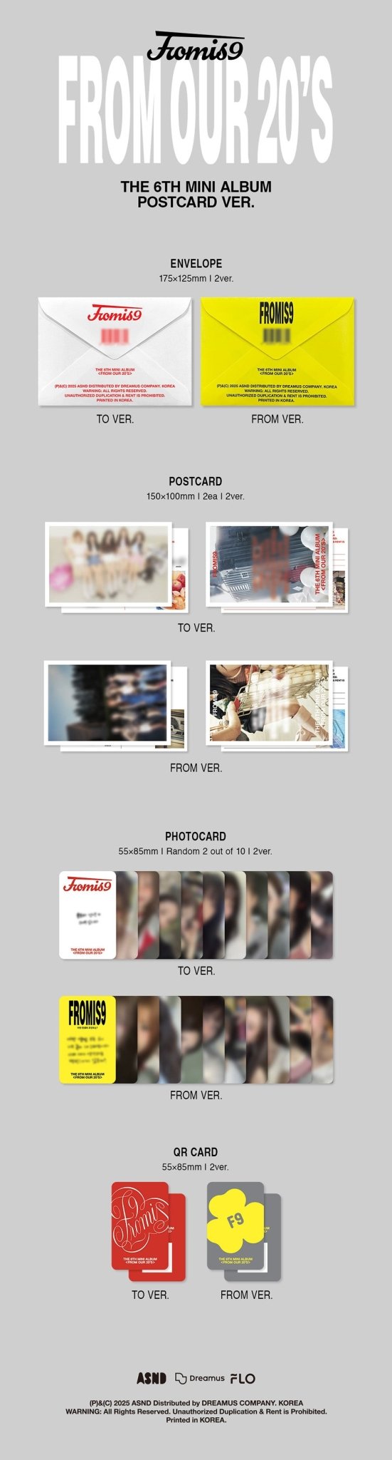 (Pre Order) fromis_9 - From Our 20s Postcard Version (random cover) - KPop Idol