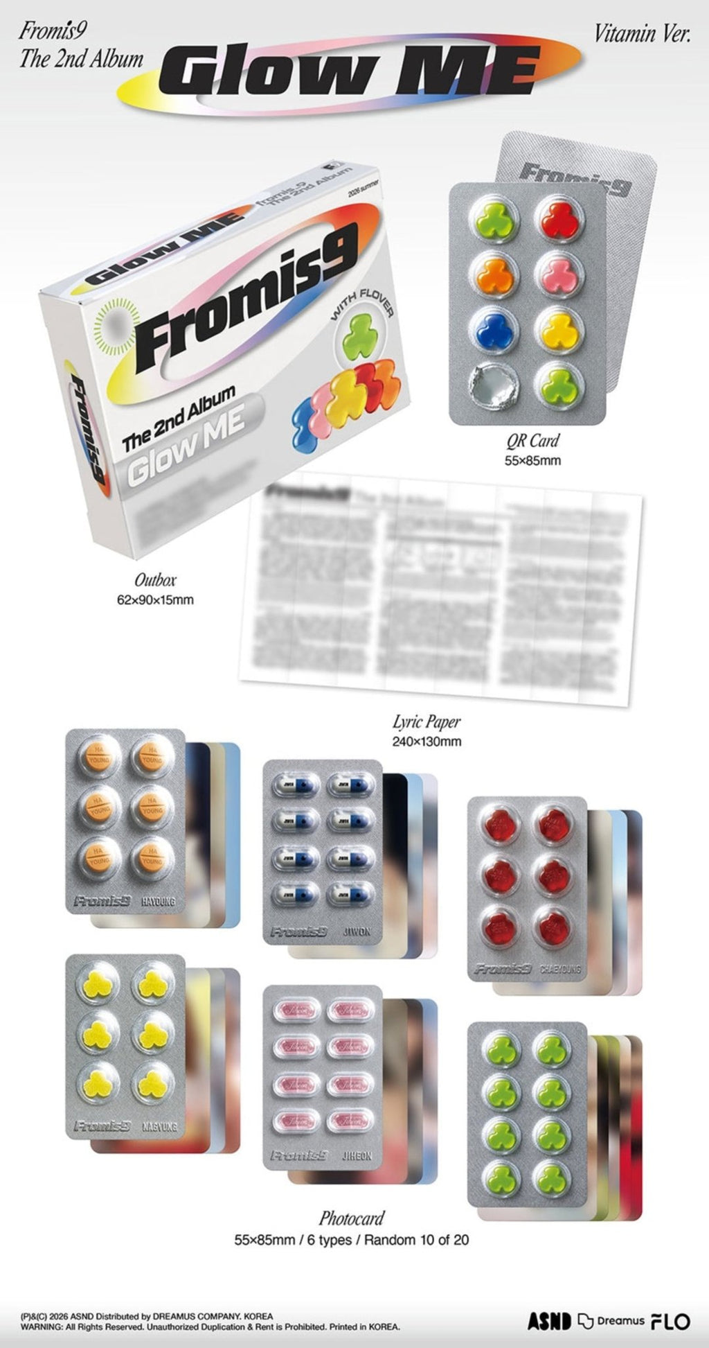 (Pre Order) fromis_9 - Glow ME: Vitamin Ver. - KPop Idol