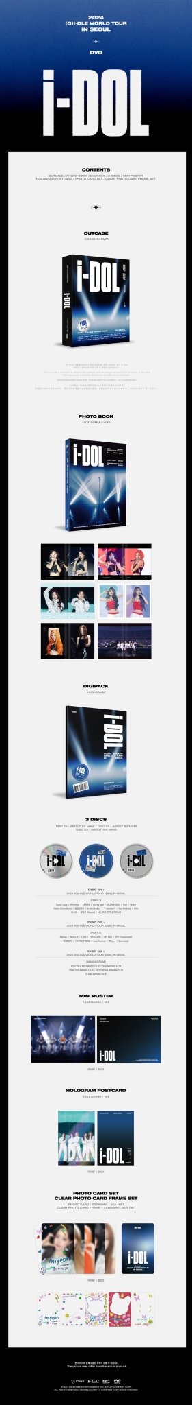 (Pre Order) (G) I - dle - 2024 (G)I - DLE WORLD TOUR [iDOL] IN SEOUL DVD with Music Korea POB - KPop Idol