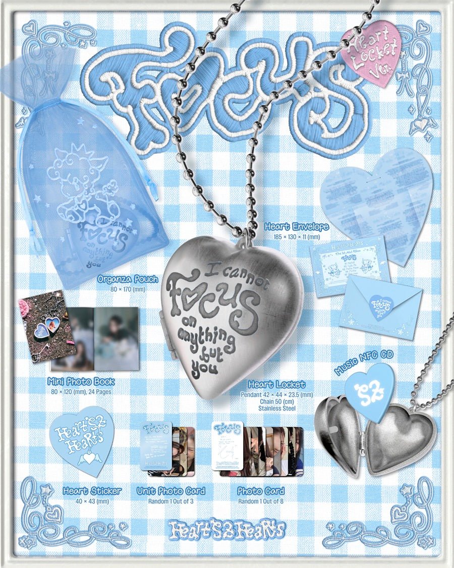 (Pre Order) Hearts2Hearts - Focus Heart Locket Version - KPop Idol