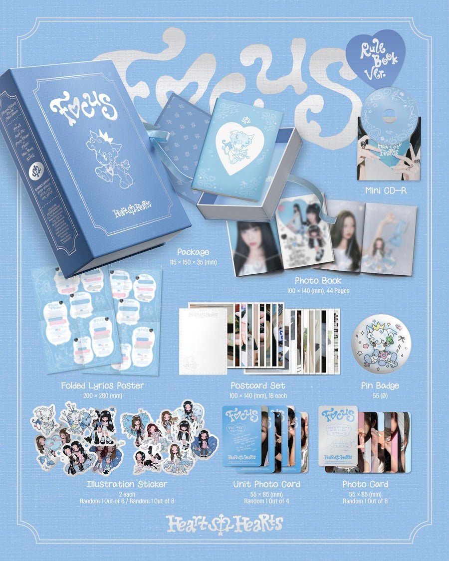 (Pre Order) Hearts2Hearts - Focus Rule Book Version - KPop Idol