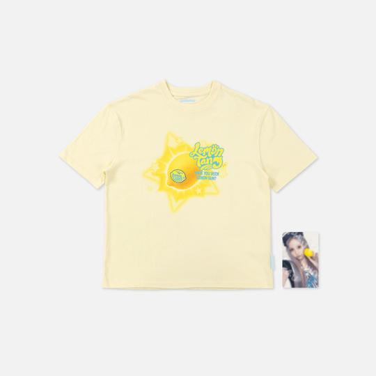 (Pre Order) Hearts2Hearts - Lemon Tang Pop Up Official MD: T-SHIRT SET (B Ver.)
