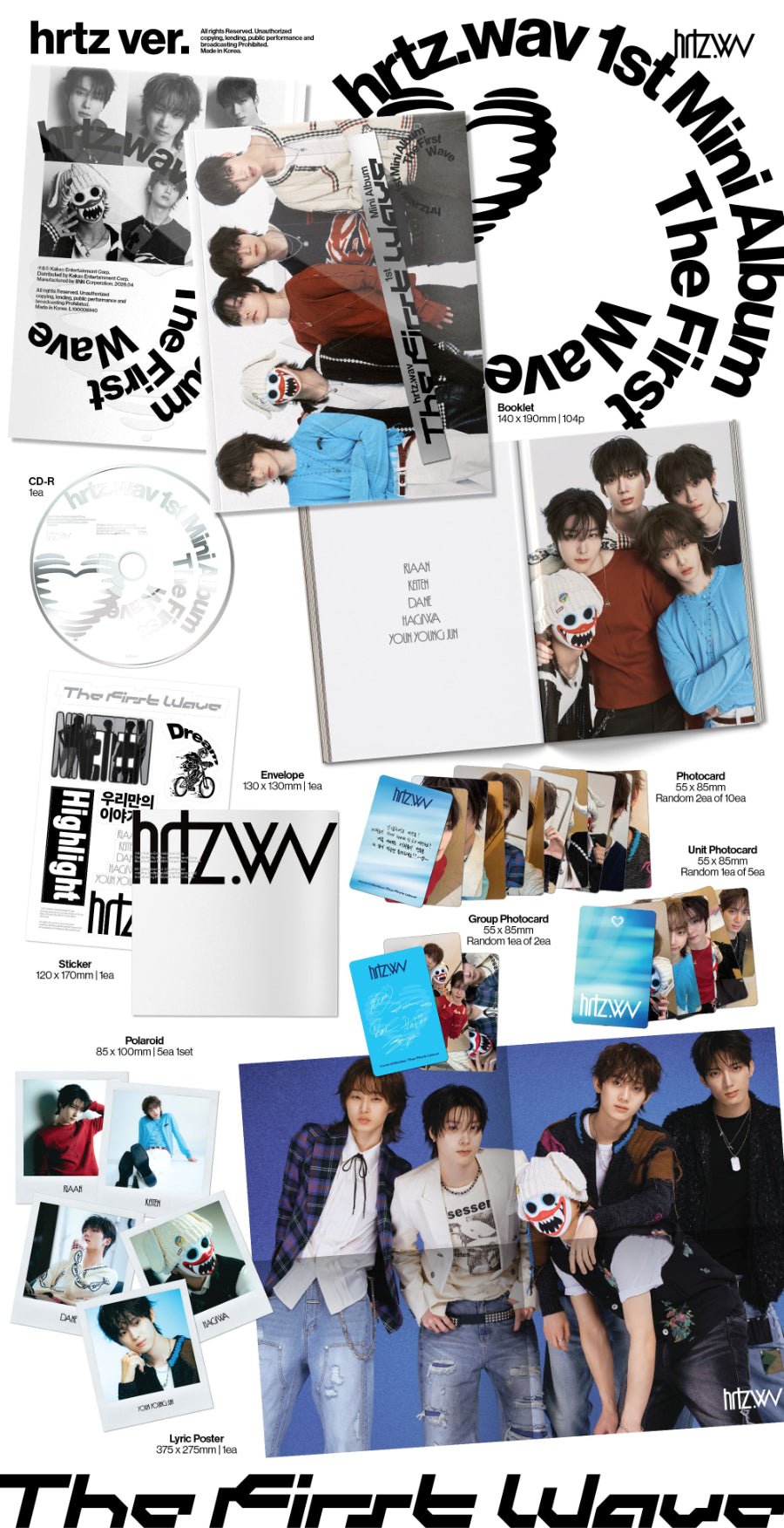 (Pre Order) hrtz.wav - The First Wave HRTZ ver - KPop Idol