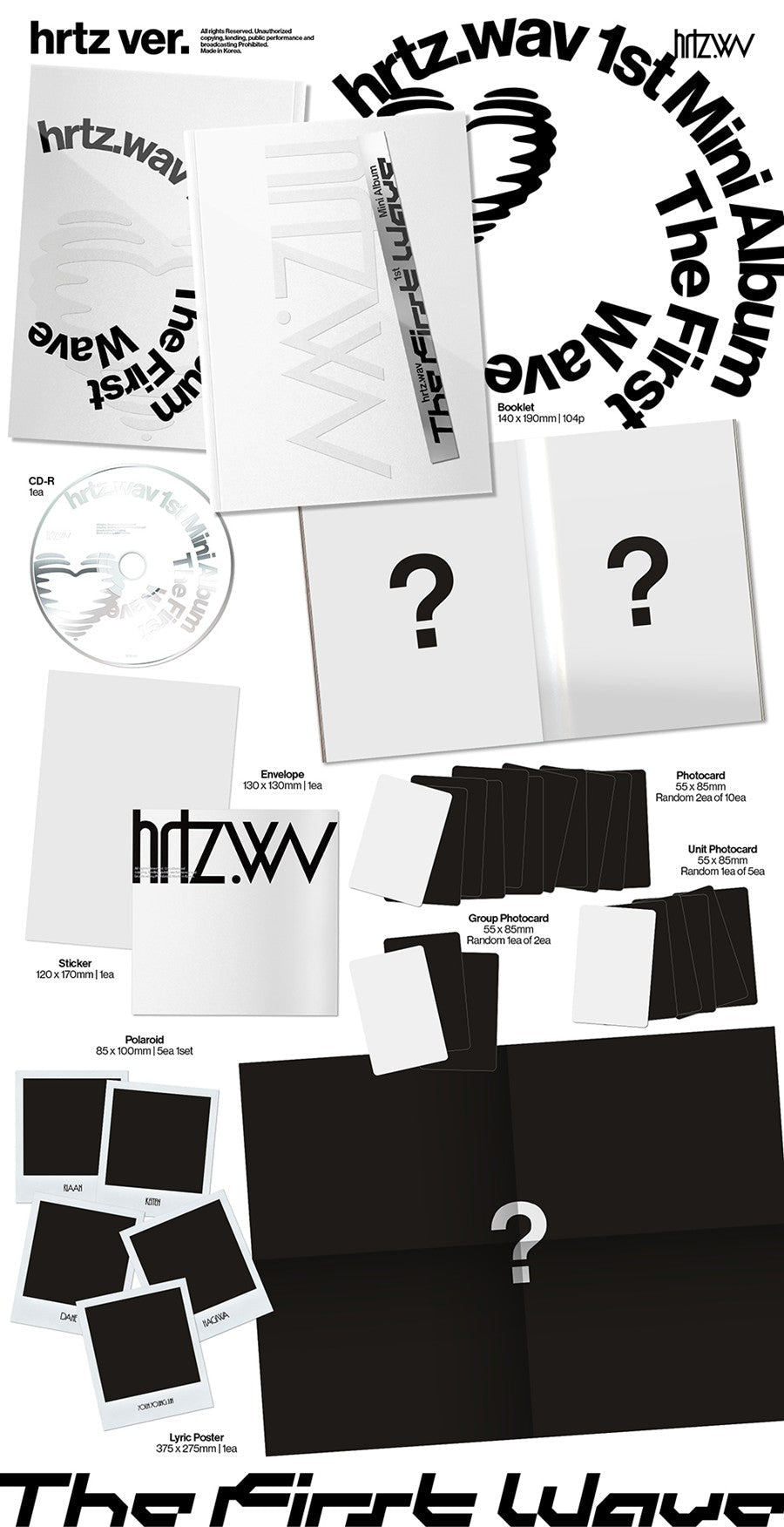 (Pre Order) hrtz.wav - The First Wave HRTZ ver - KPop Idol