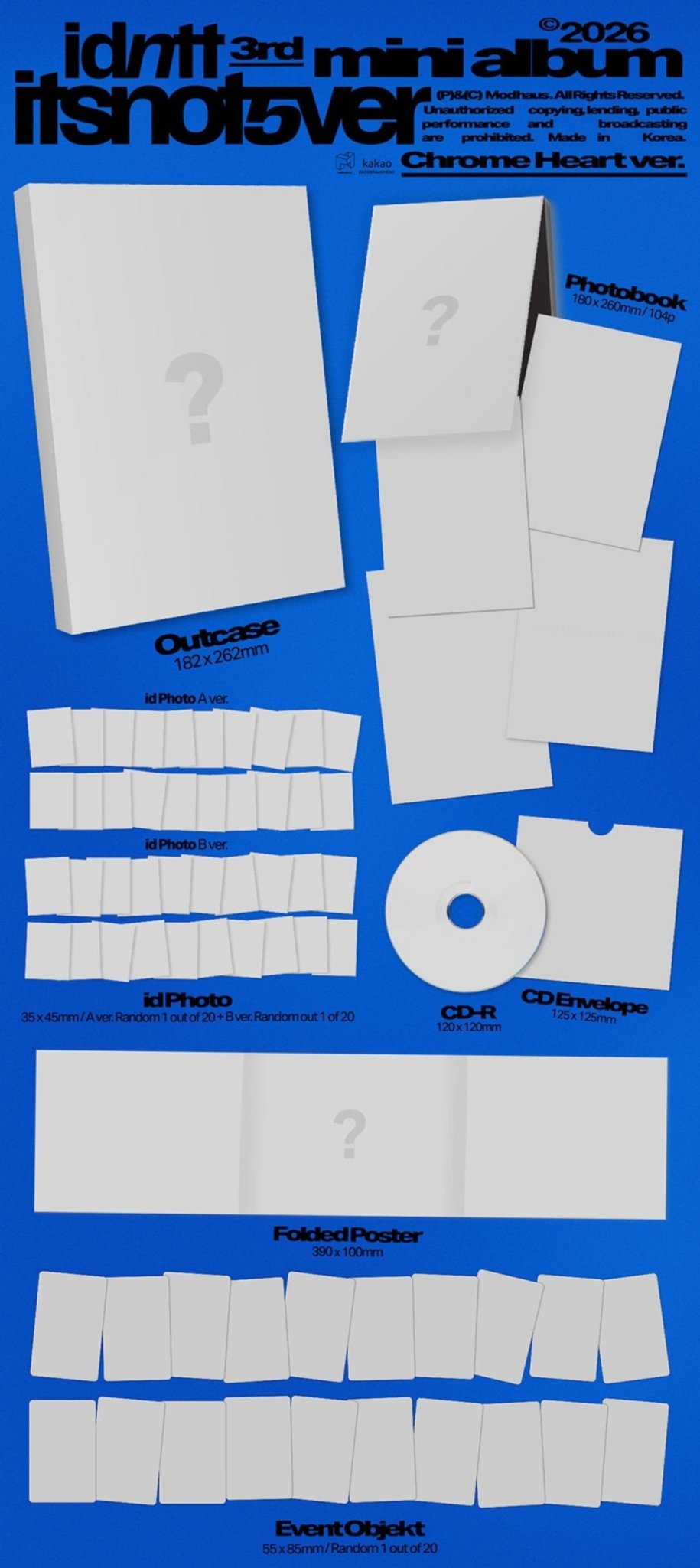 (Pre Order) idntt - itsnotover: Chrome Heart Ver. - KPop Idol