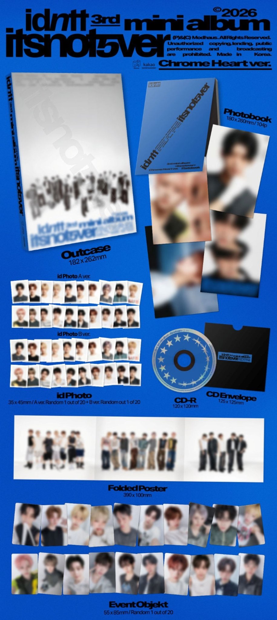 (Pre Order) idntt - itsnotover: Chrome Heart Ver. - KPop Idol
