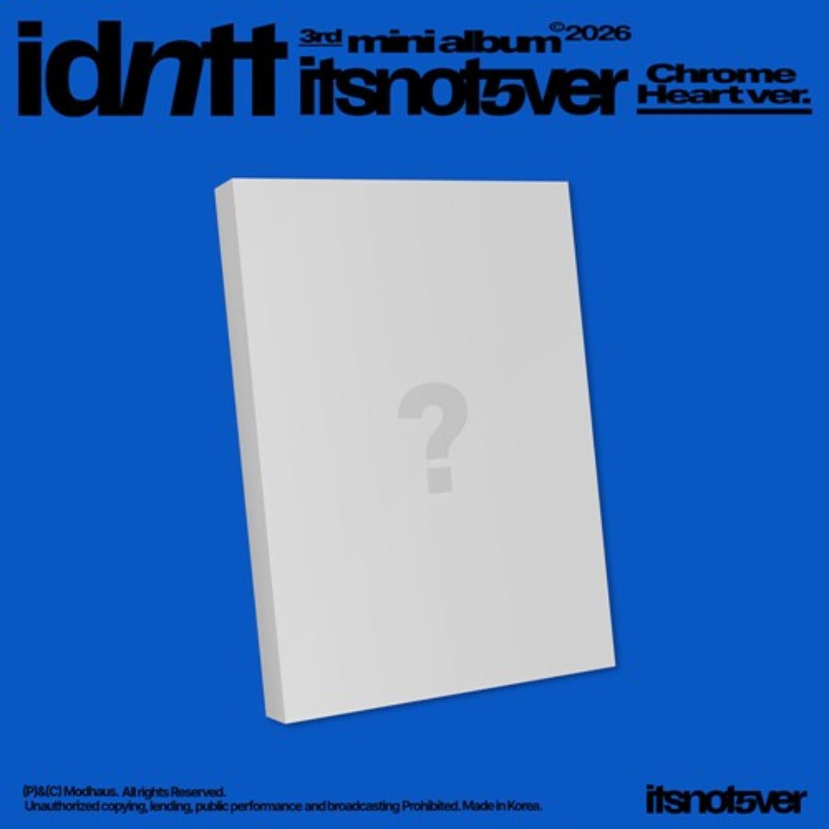 (Pre Order) idntt - itsnotover: Chrome Heart Ver. - KPop Idol