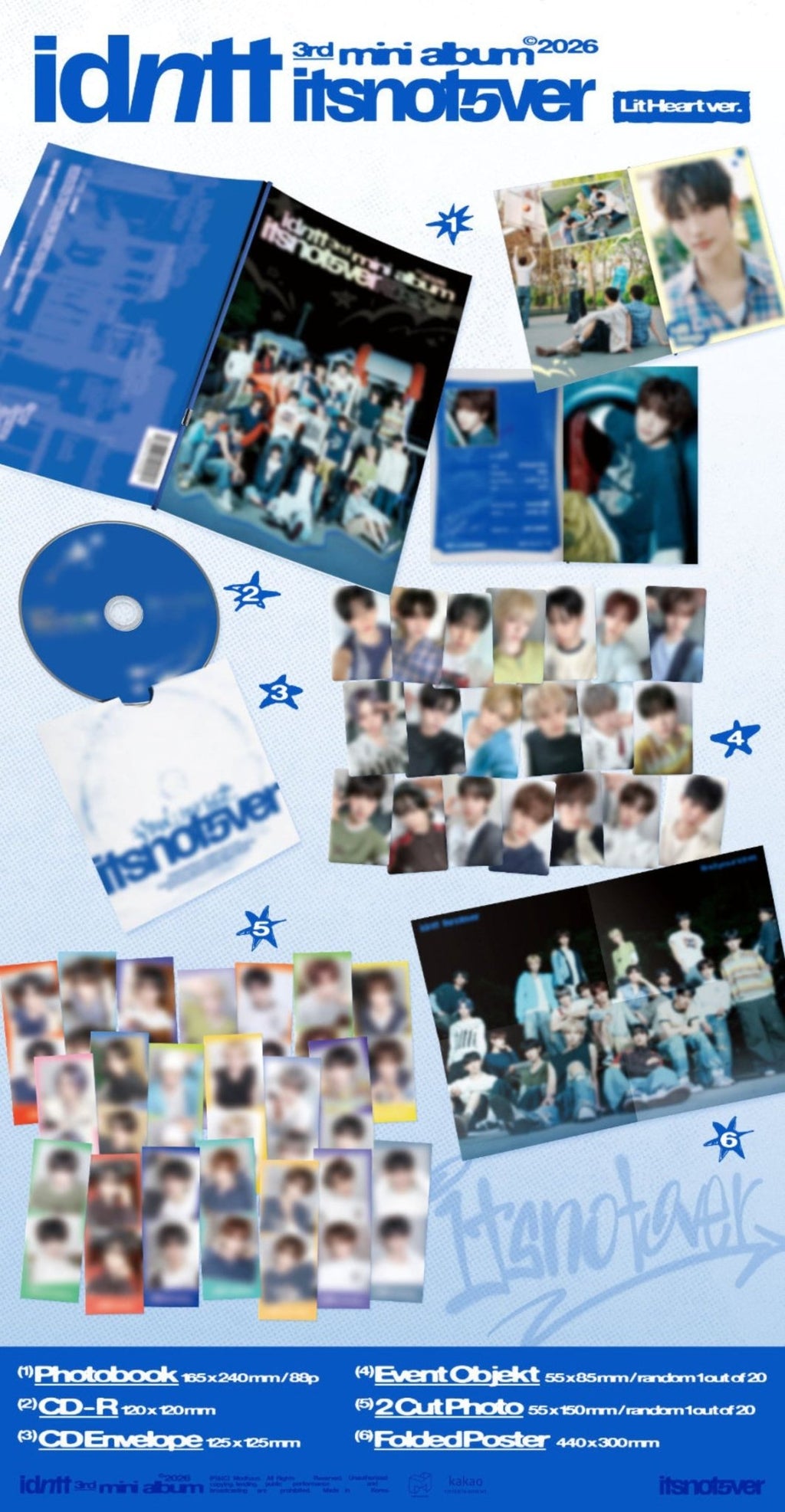 (Pre Order) idntt - itsnotover: Lit Heart Ver. - KPop Idol