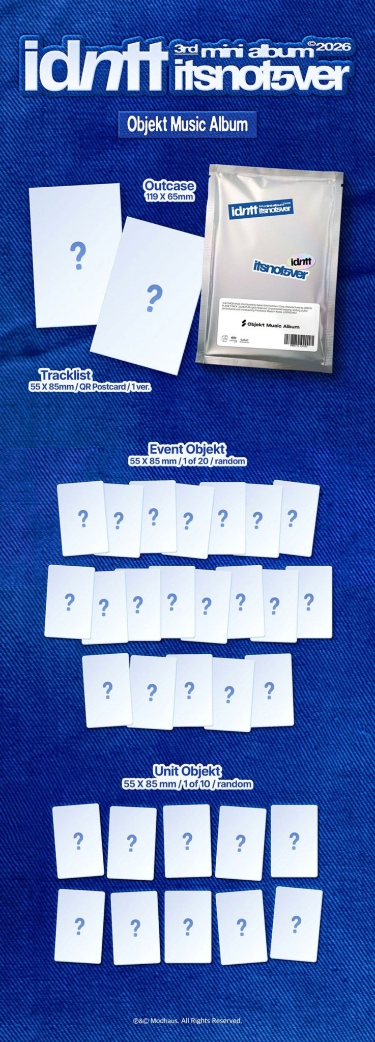 (Pre Order) idntt - itsnotover: Objekt Music Album - KPop Idol