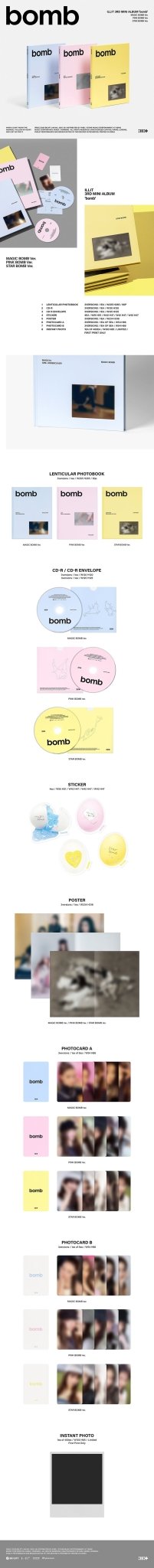 (Pre Order) Illit - Bomb Photobook Ver (random cover) with Weverse POB - KPop Idol