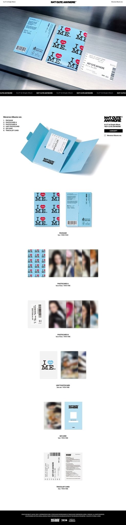 (Pre Order) ILLIT - Not Cute Anymore Weverse Album with Weverse POB - KPop Idol