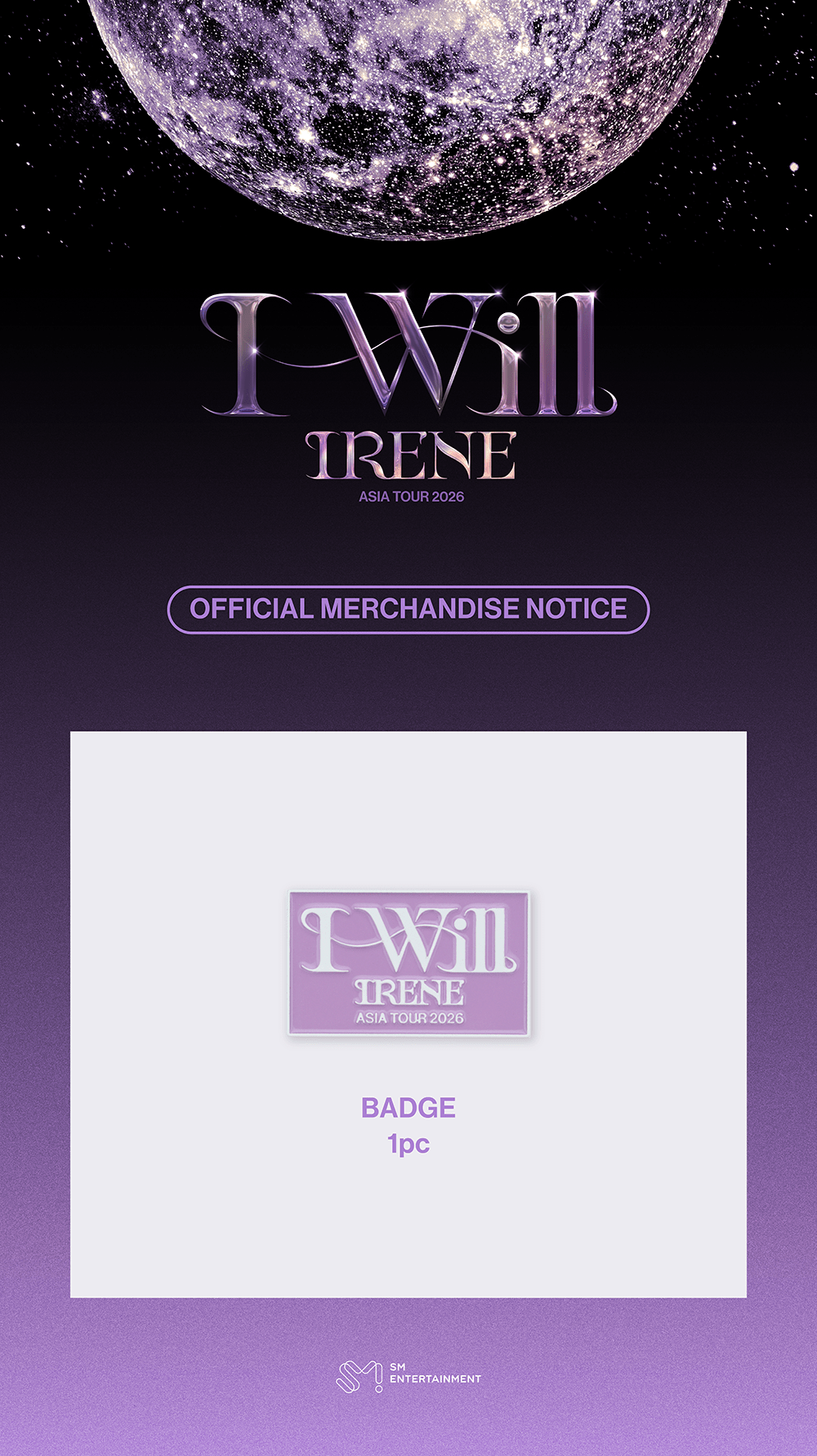 (Pre Order) Irene - 2026 Asia Tour [I Will] in Seoul: Badge - KPop Idol