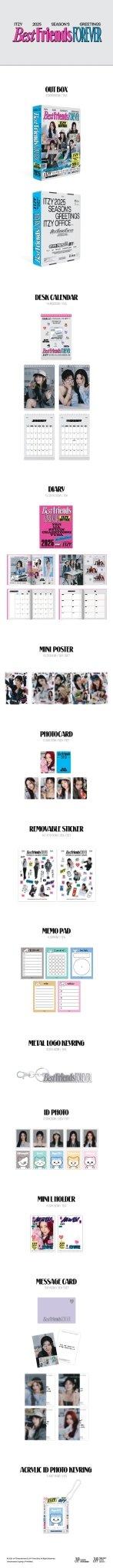 (Pre Order) ITZY 2025 Season’s Greetings Best Friends Forever with JYP Shop POB - KPop Idol