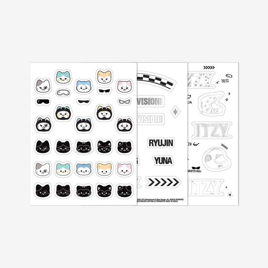 (Pre Order) ITZY - 3rd World Tour Tunnel Vision Official MD: LIGHT RING CUSTOM STICKER SET