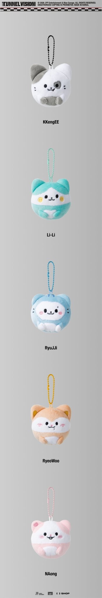 (Pre Order) ITZY - 3rd World Tour Tunnel Vision Official MD: TWINZY BALL KEYRING - KPop Idol