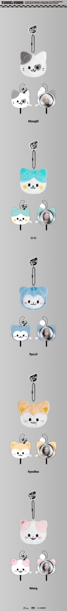 (Pre Order) ITZY - 3rd World Tour Tunnel Vision Official MD: TWINZY PLUSH MINI PICKET KEYRING - KPop Idol