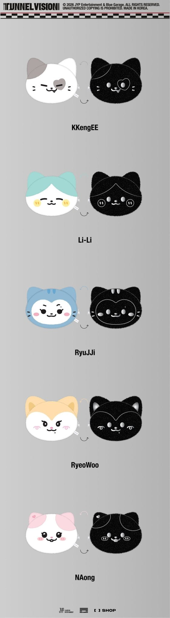 (Pre Order) ITZY - 3rd World Tour Tunnel Vision Official MD: TWINZY REVERSIBLE POUCH - KPop Idol