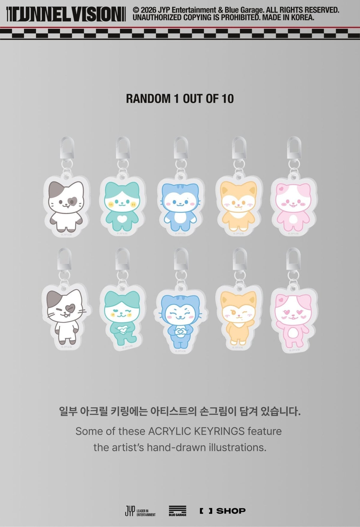 (Pre Order) ITZY - 3rd World Tour Tunnel Vision Official MD: TWINZY SECRET ACRYLIC KEYRING - KPop Idol