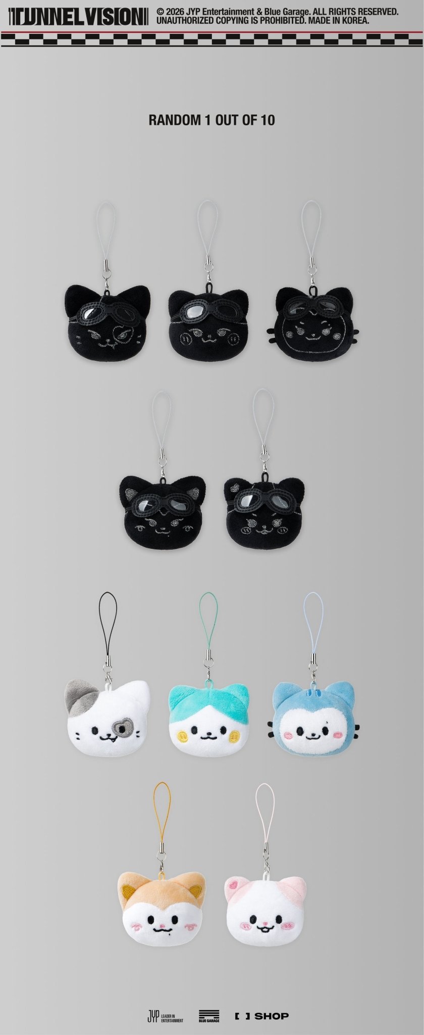 (Pre Order) ITZY - 3rd World Tour Tunnel Vision Official MD: TWINZY SECRET FACE KEYRING - KPop Idol