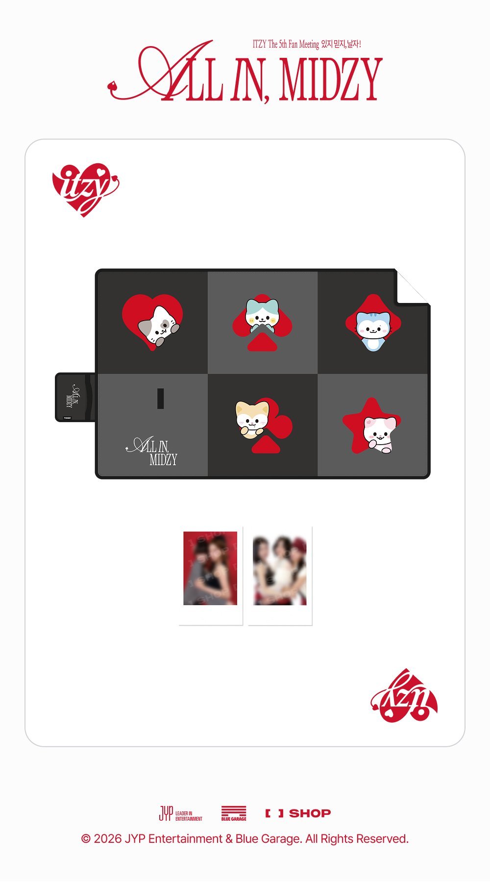 (Pre Order) ITZY - All In, Midzy Official MD: TWINZY PICNIC MAT - KPop Idol