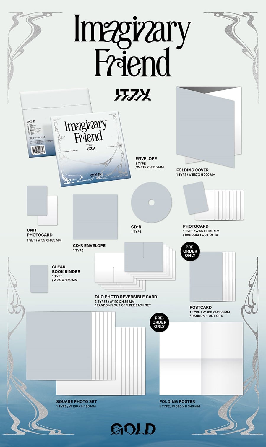 (Pre Order) Itzy - Gold - Imaginary Friend Version Special Edition - KPop Idol