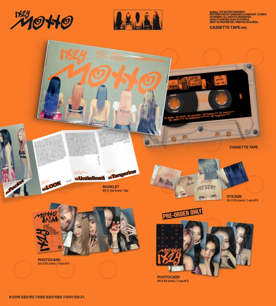 (Pre Order) ITZY - Motto: Cassette Tape Ver. - KPop Idol