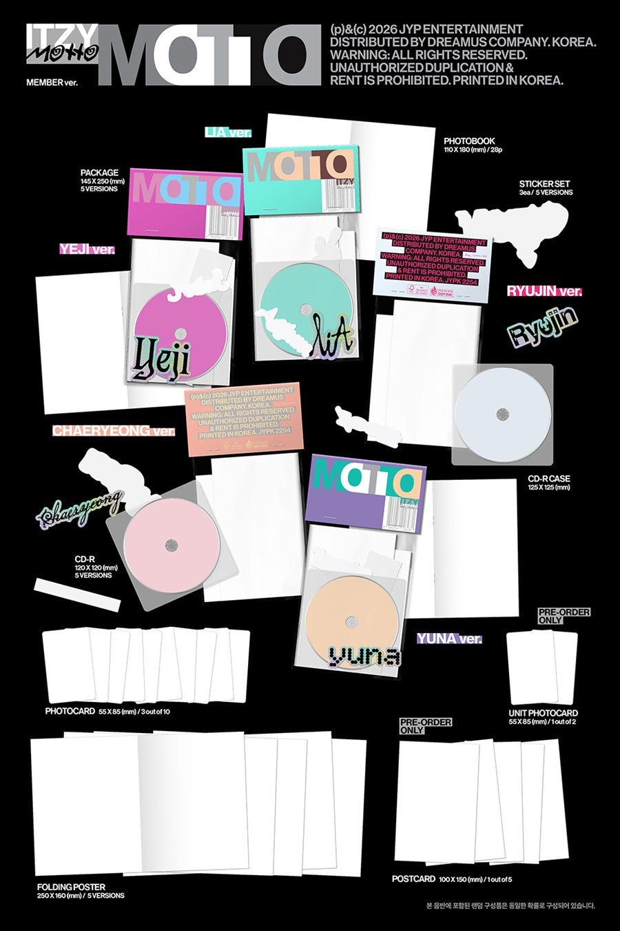 (Pre Order) ITZY - Motto: Member ver. - KPop Idol