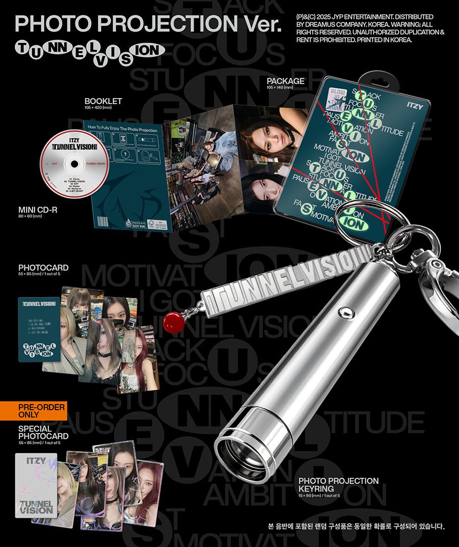 (Pre Order) ITZY - Tunnel Vision Photo Projection Ver. with POB - KPop Idol