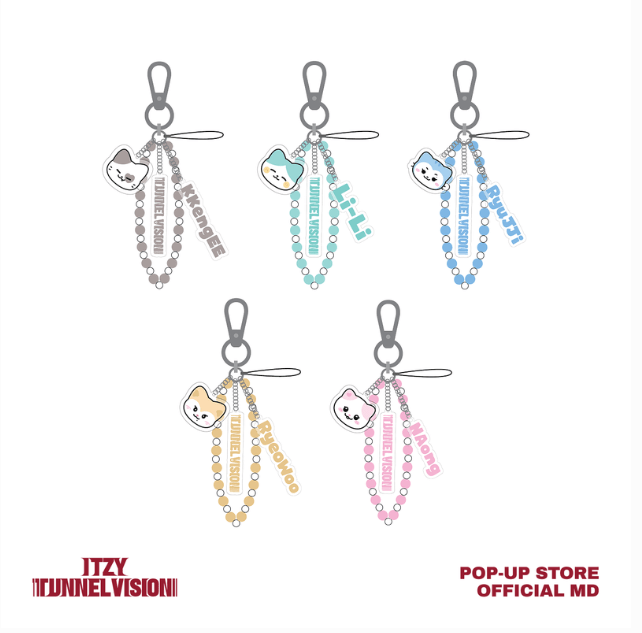 (Pre Order) ITZY - Tunnel Vision Pop Up Official MD: TWINZY x TNVS BEADS STRAP KEYRING - KPop Idol