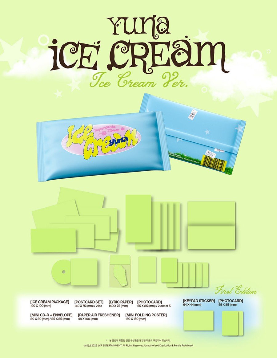 (Pre Order) ITZY Yuna - Ice Cream: Ice Cream ver - KPop Idol