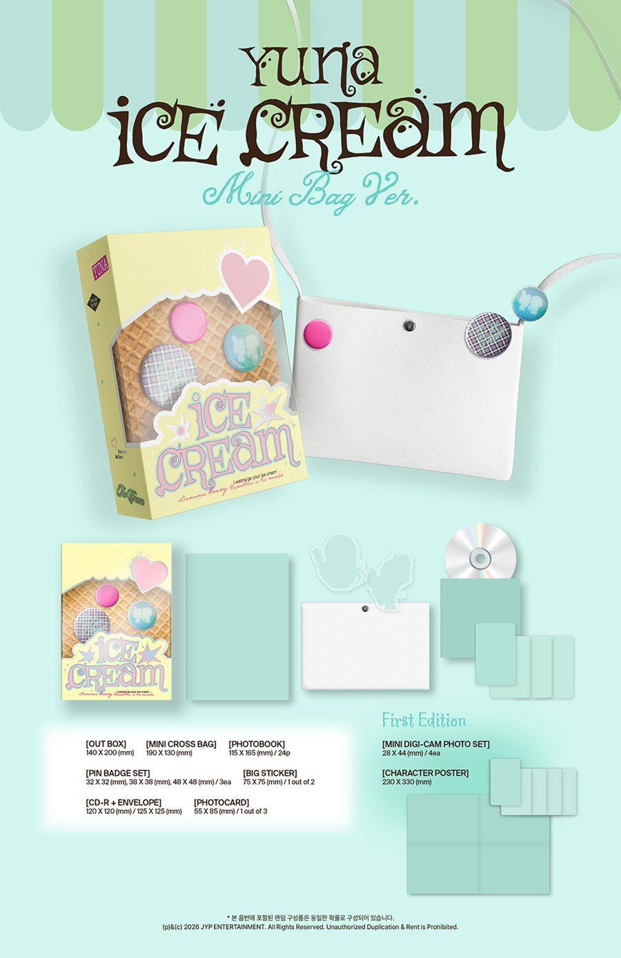 (Pre Order) ITZY Yuna - Ice Cream: Mini Bag MD ver. - KPop Idol